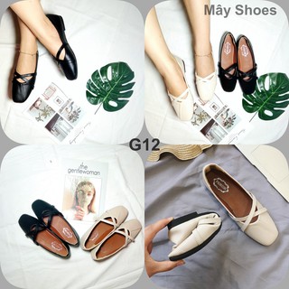 Sale - Giày bệt nữ da mềm quai chéo đi êm chân
