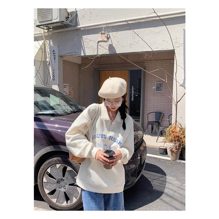 Áo Sweater Louis Polo Có Cổ SuzaHouseStore Dáng Rộng Thời Trang Năng Động Cho Cặp Đôi | BigBuy360 - bigbuy360.vn