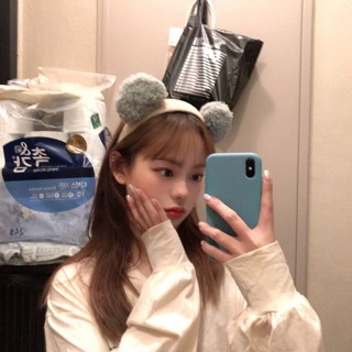 Bờm cài tóc tai gấu cute