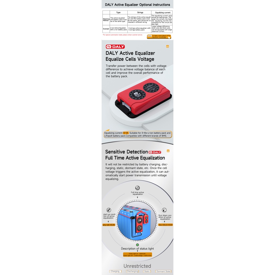 Pin Li-ion lifepo4 12V 24v 36V BMS Cân Bằng 1A 3S 4S 6S 7S 8S10S