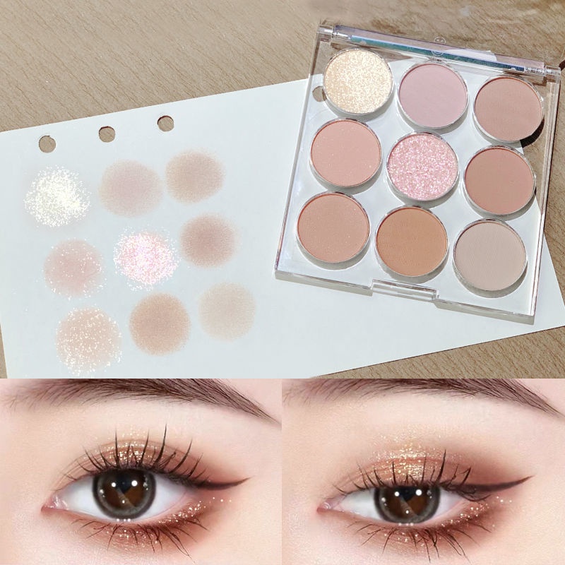 Bảng Phấn Mắt XIXI 9 màu Trang Điểm Mềm Mịn Phiên Bản Giới Hạn chống thấm nước lâu trôi 13.5g