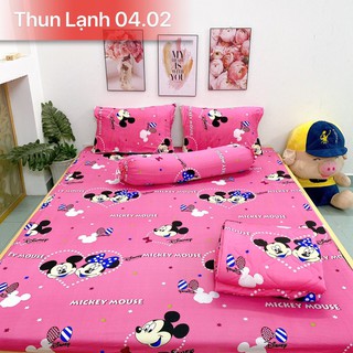 Bộ ga thun lạnh cotton (ko mền). drap 1m2/1m4/1m6/1m8