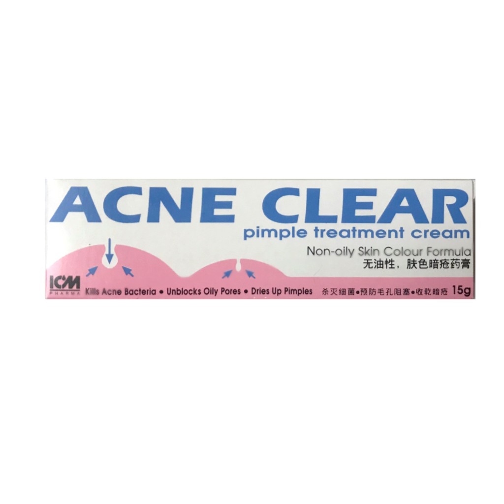 [CHÍNH HÃNG] Kem Acne Clear Pimple Treatment Cream 15g (Singapore)