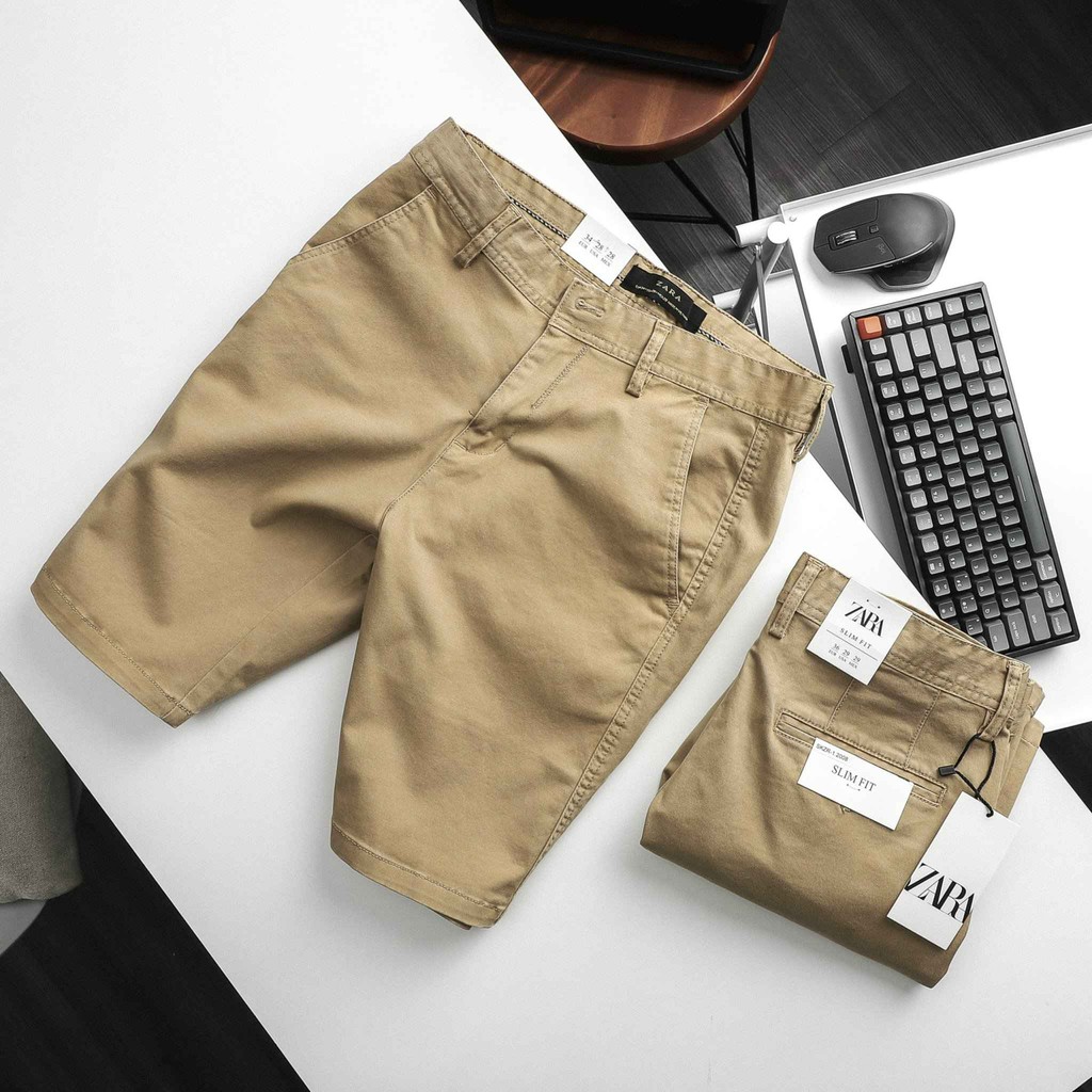 Quần short kaki nam ZR màu be 1.2008