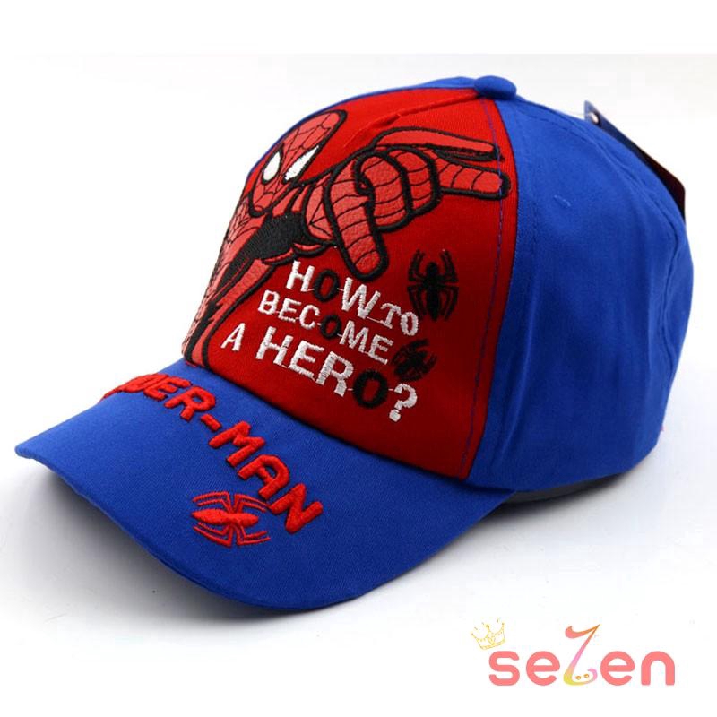 Nón lưỡi trai thời trang in hình người nhện cho bé trai