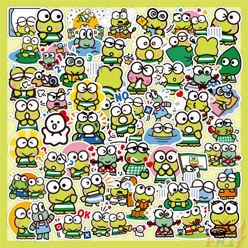 56 Cái / Bộ ☆ Nhãn Dán Kero Kero Keroppi ☆ Sticker Dán Tường Chống Thấm Nước Thời Trang