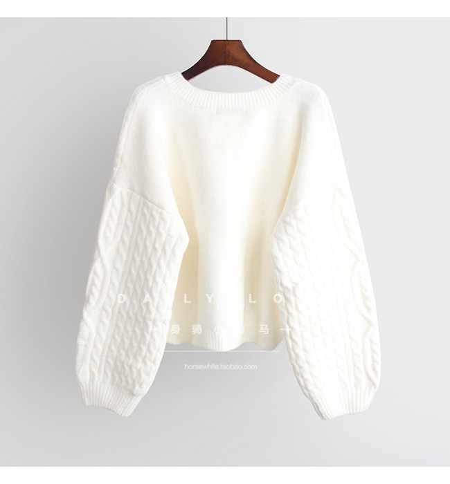 Áo Khoác Len Cổ Chữ V Dáng Rộng Eo Cao Phong Cách Hàn Quốc | BigBuy360 - bigbuy360.vn