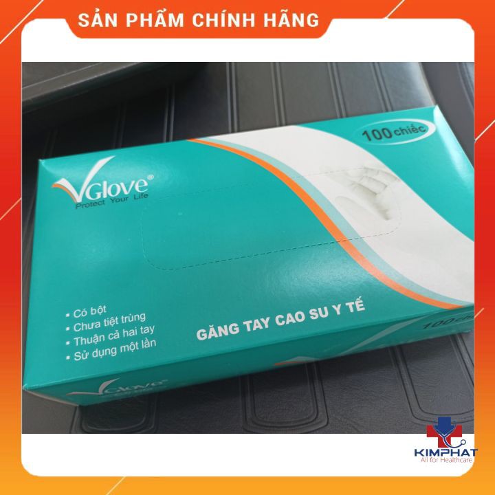 Găng Tay Y Tế Có Bột Vglove [ Hộp 100 Chiếc ]