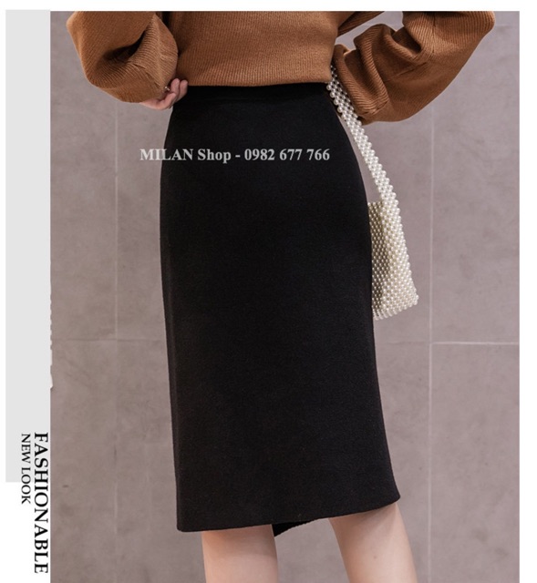 Chân váy len họa tiết dài qua gối 2 kiểu thời trang | BigBuy360 - bigbuy360.vn