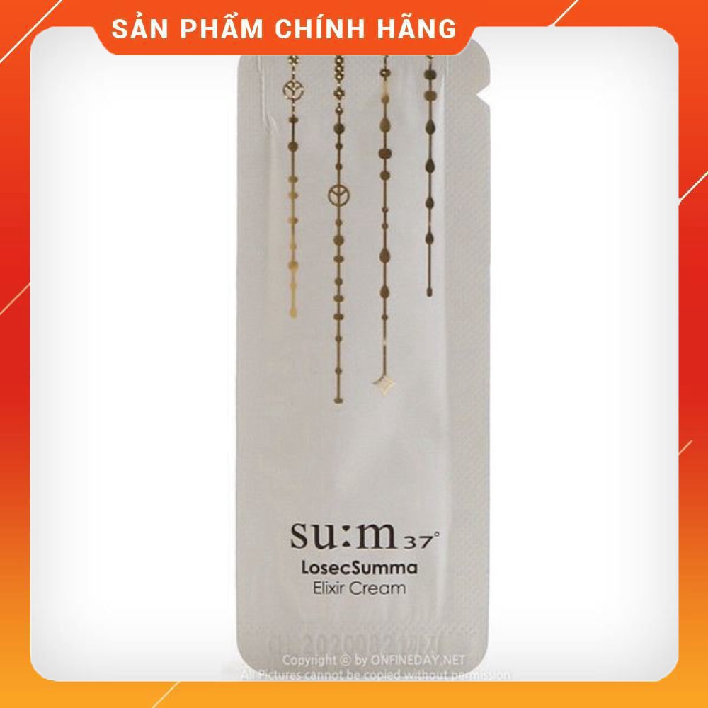 Gói sample kem dưỡng tái sinh Sum37 Losec Summa Elixir Cream cho da sáng mịn săn chắc. 20