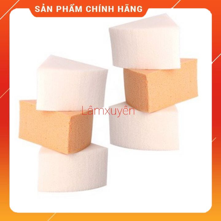 VACOSI WEDGE SPONGE 3PCS BP12 _Bông ướt tam giác nhọn (bịch 3 cái)  bông phấn mềm mịn, dễ tán ,siêu tiện lợi