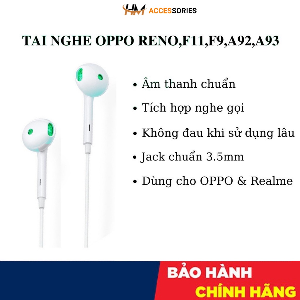 Tai Nghe OPPO F3,F5,F7,F9,F11,R11,R15 CHÍNH HÃNG 1 ĐỔI 1 1 ĐỔI 1