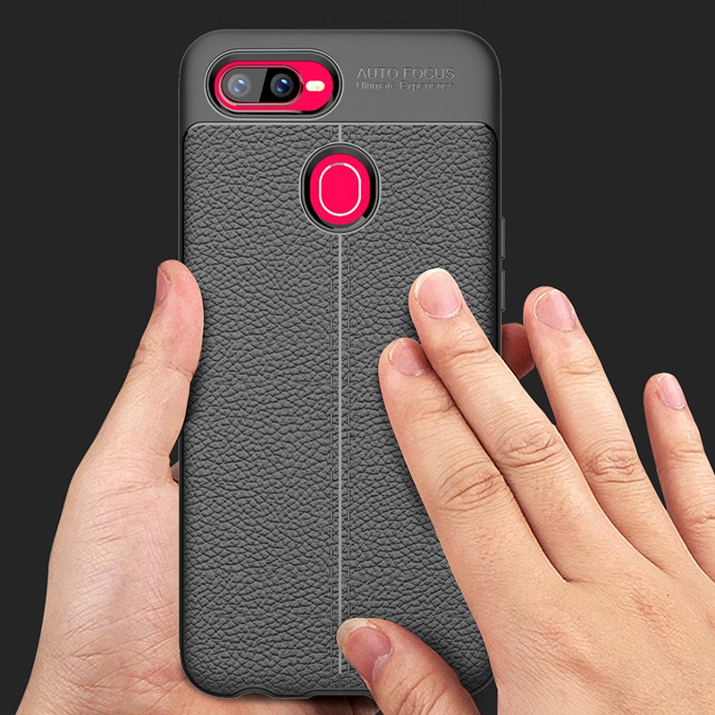 Ốp Lưng Auto Focus Vân Da Cho Oppo F9