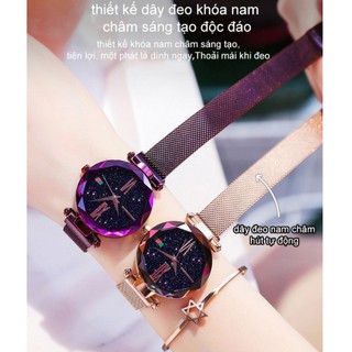 Đồng hồ nữ dây nam châm lụa DIMINI siêu đẹp hình thật