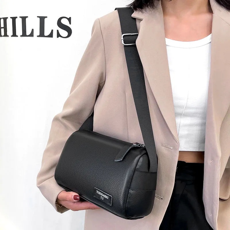 Túi Da Đeo Chéo Hình Trụ Thời Trang Cho Nam Và Nữ ko046