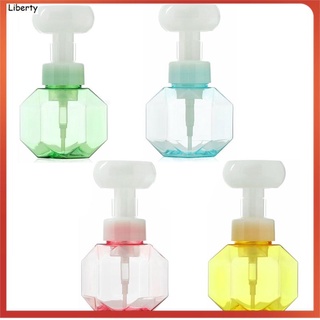 COD 300ml Liquid Soap Dispenser Flower Shape Foam Foaming Pump Empty Bottle Plastic Clear Bottle Shower Gel Foam Pump Bottle Chất tẩy và Khử mùi bồn cầu Vệ sinh nhà cửa