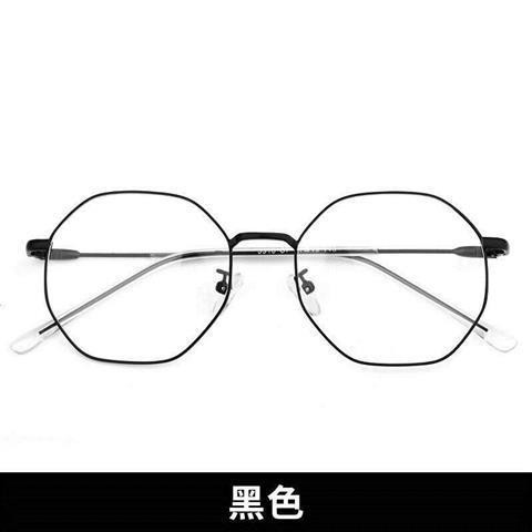 ☢Han edition tide female ins face without makeup glasses polygon anti-radiation flat frame male students myopic lens | BigBuy360 - bigbuy360.vn