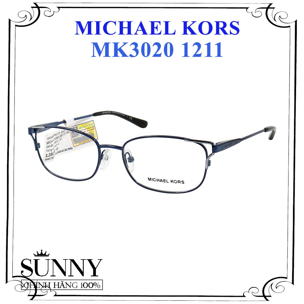 MK3020 - gọng kính thời trang Michael Kors chính hãng, thiết kế dễ đeo bảo vệ mắt