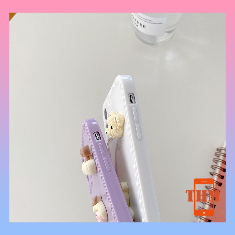 Ốp lưng Điện Thoại Họa Tiết Gấu Cho iPhone 6/6S/6splus/se/7/7plus/8/8plus/X/xs/xsmax/11/12/13/Pro/Pro Max-058