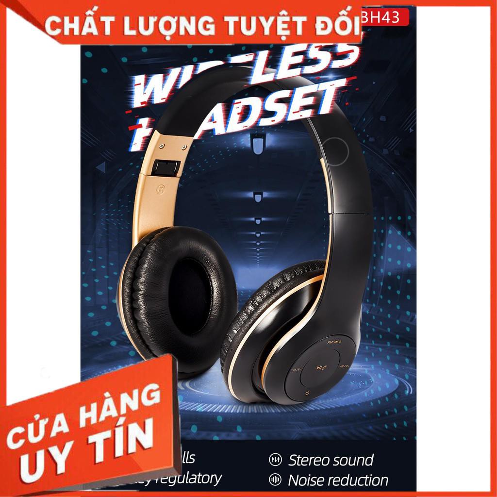 Tai Nghe Chụp Bluetooth Earldom BH43 Chính Hãng Hỗ Trợ Bluetooth 5.0 Không Dây Có Micro Để Chơi Game - BH 1 Năm