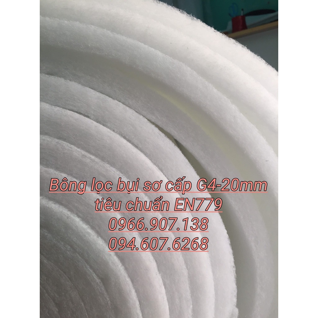 1 Cuộn Bông G4 - Tiêu chuẩn EN779. Bông ép nhiệt cao cấp lọc bụi sơ cấp