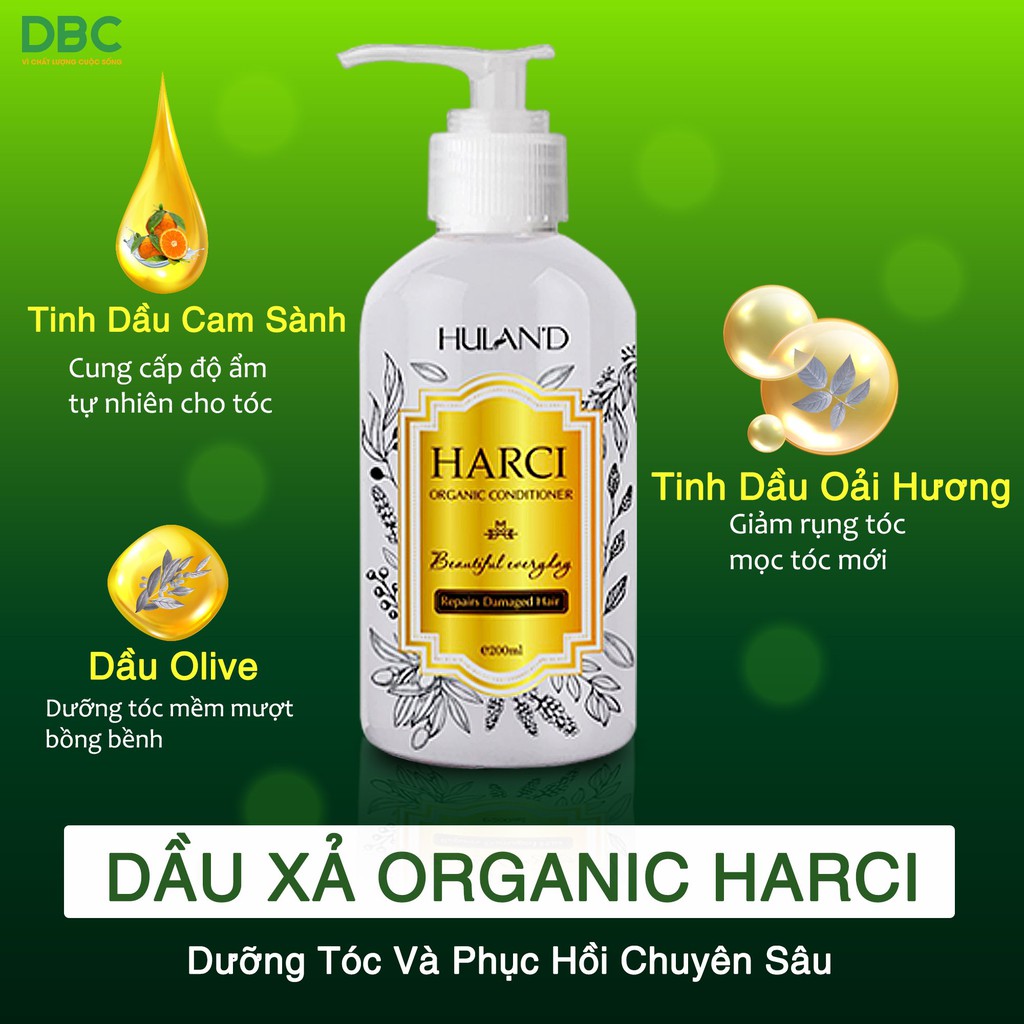 Dầu Gội Thảo Dược Organic Harci DƯỢC BẢO CHÂU Giúp Giảm Rụng Tóc, Mọc Lại Tóc, Đen Tóc, Bền Màu Tóc 200ml TP03-0004