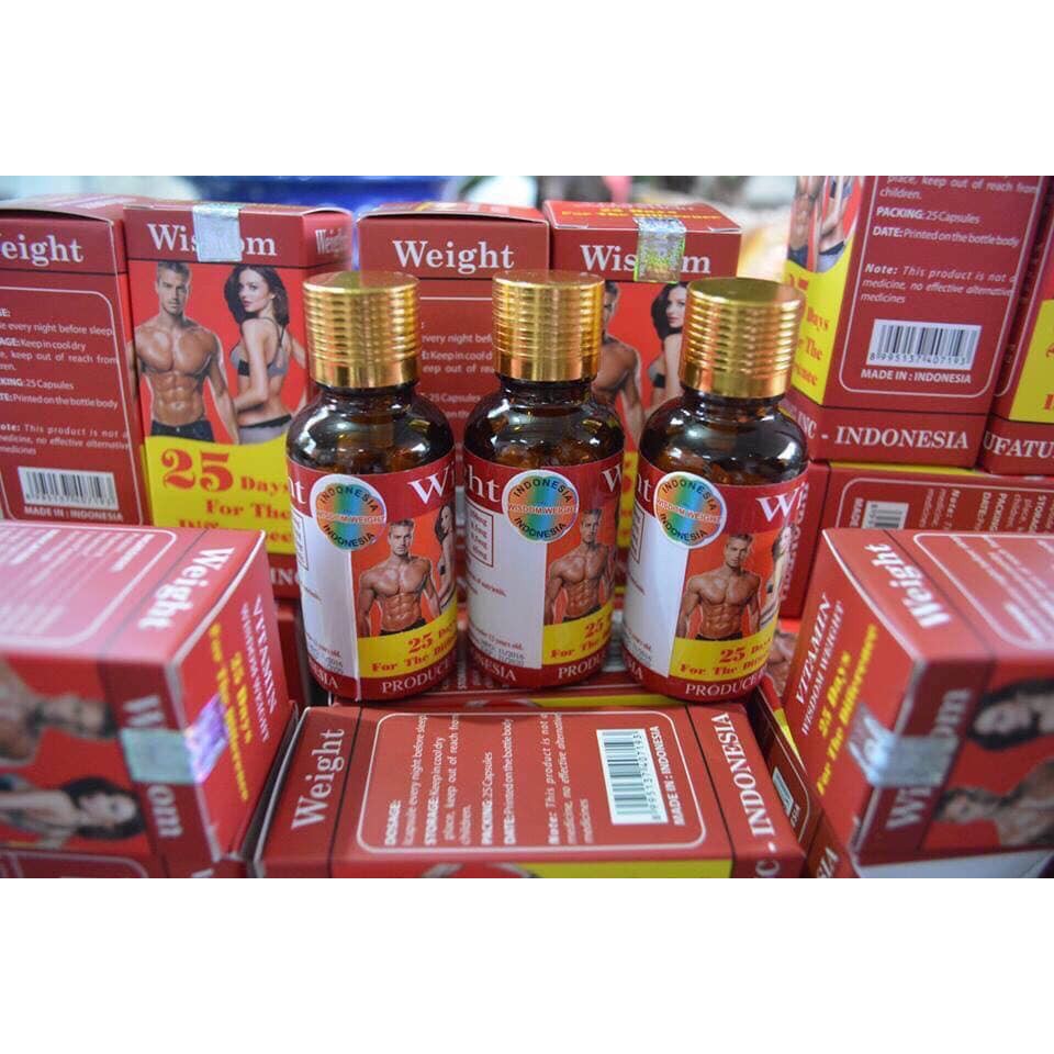 Combo 2 hộp vitamin tăng cân Wisdom weight chính hãng