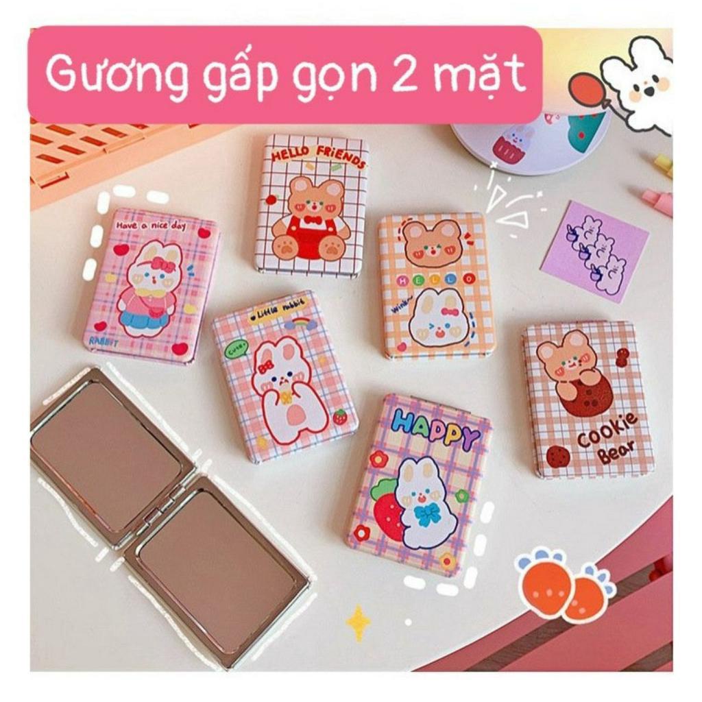 Gương mini cầm tay trang điểm gấp gọn SH077