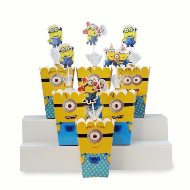 Bộ phụ kiện trang trí sinh nhật Minion vàng xanh cực đẹp