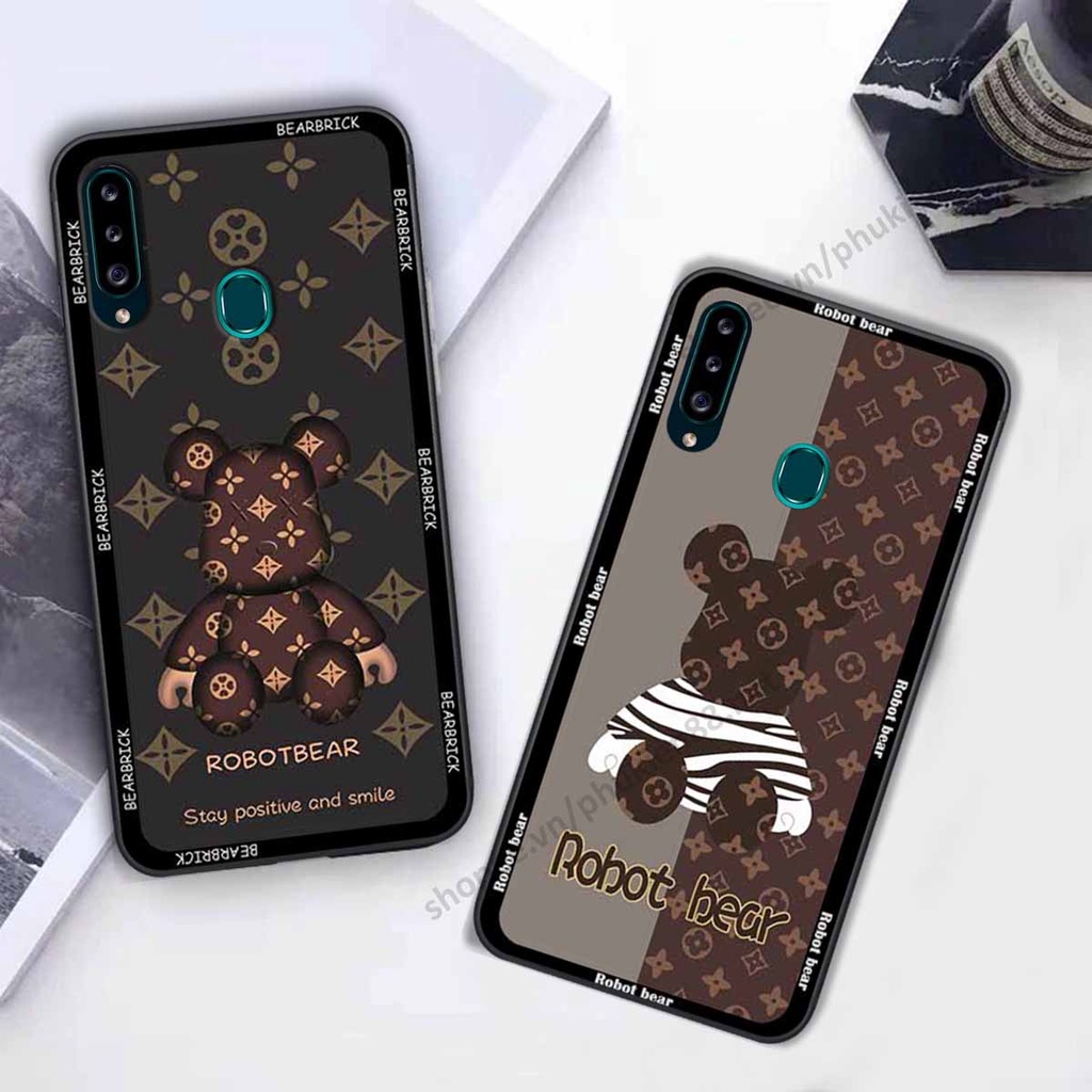 Ốp Samsung A20s bear, k@ws thương hiệu phong cách ốp lưng thời trang cao cấp