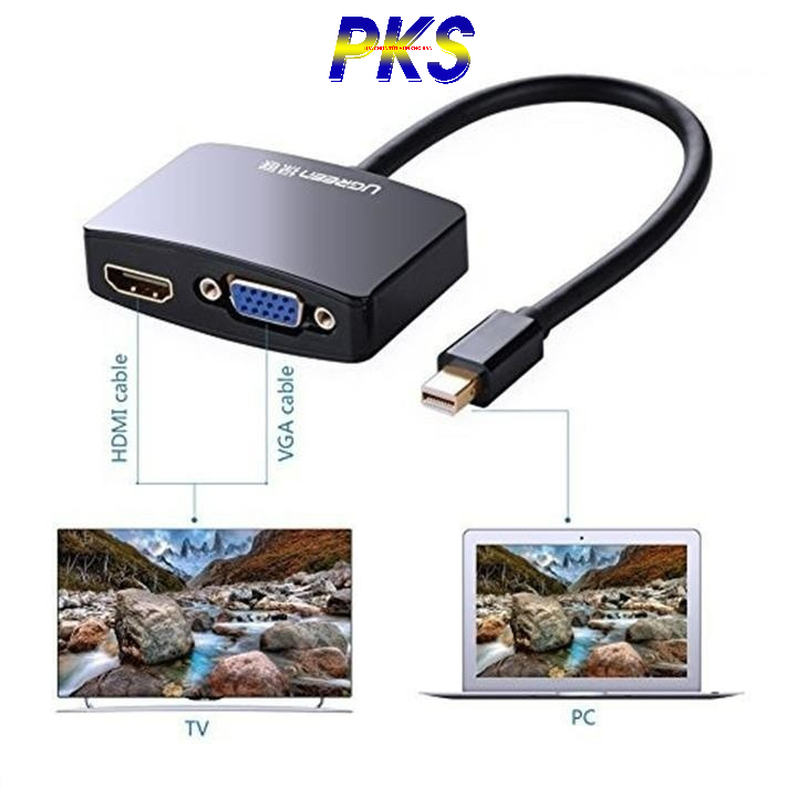 Cáp Mini Displayport To VGA + HDMI Cao Cấp Ugreen UG-10439