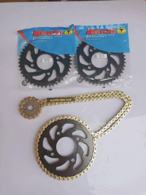 Sên nhong dĩa xe winner recto sên vàng dĩa đen