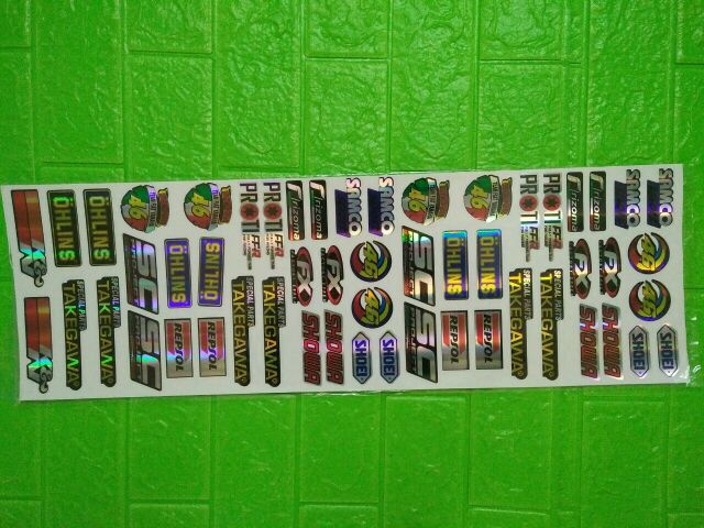 Bộ tem Ohlins repsol phản quang lớn new