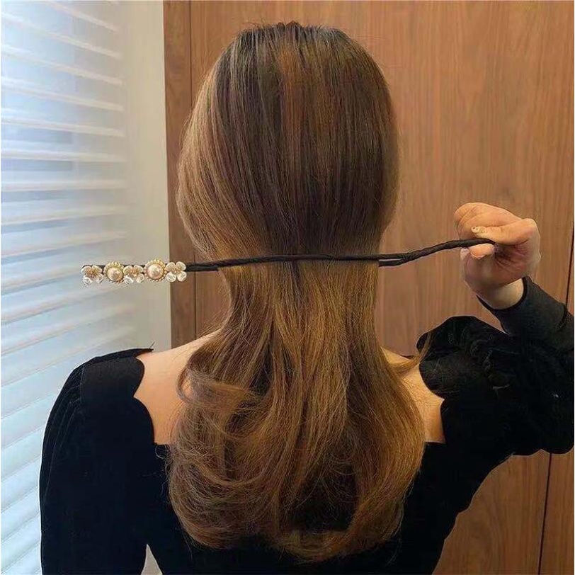 Kẹp tóc hình vỏ sò đính ngọc trai siêu nữ tính