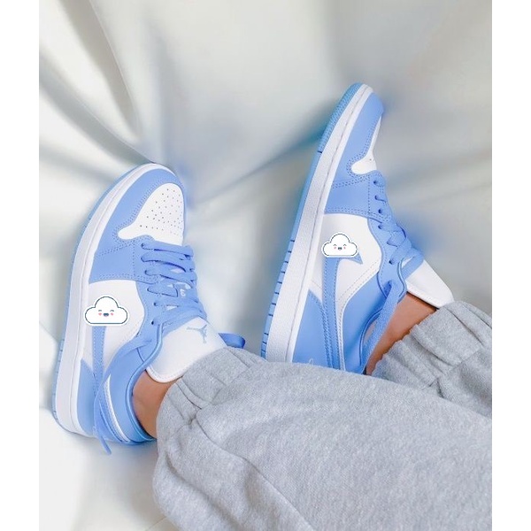 Giày thể thao JORDAN 1 Xanh Dương cổ thấp,Giày sneaker nam nữ JD1 Low hot kiểu dáng thể thao