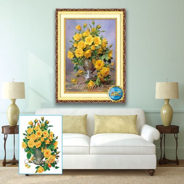 Tranh đính đá bình hoa y8294(50x70)