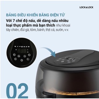 [LOCK&LOCK]NỒI CHIÊN KHÔNG DẦU 6.5L-EJF286BLK
