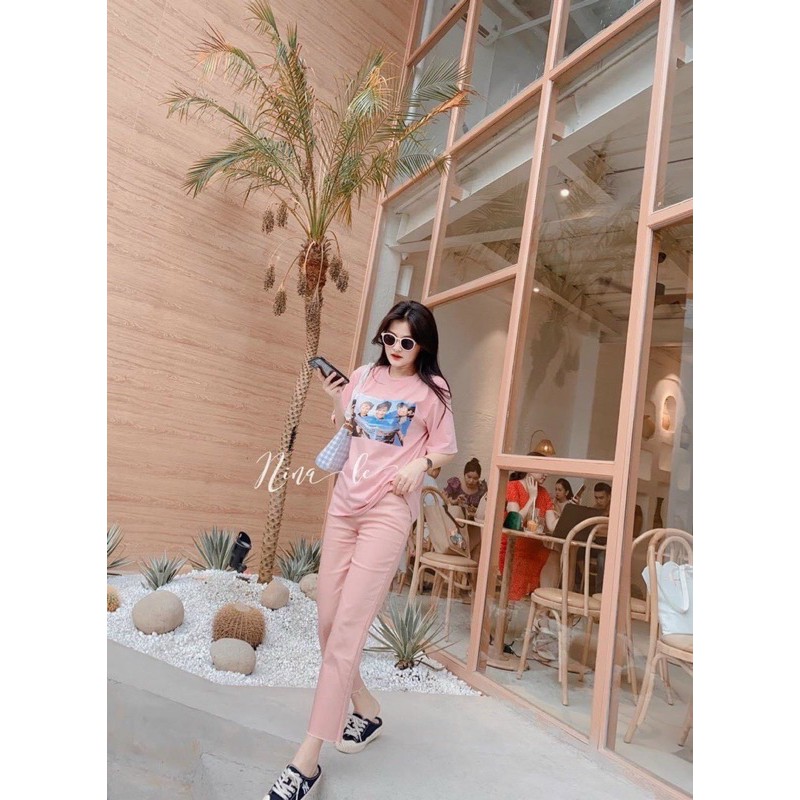 [Mã FAGREEN245 giảm 10% tối đa 30K đơn 99K] SET ÁO PULL HÌNH KÈM QUẦN CULOTTES KAKI TRẮNG HỒNG | BigBuy360 - bigbuy360.vn