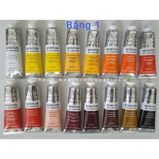 Sơn dầu Anh tuýp lẻ Winton oil 37ml hãng Winsor and Newton - Bảng 1