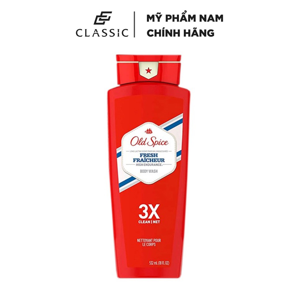 Sữa Tắm Nam Old Spice Fresh High Endurance 532ml