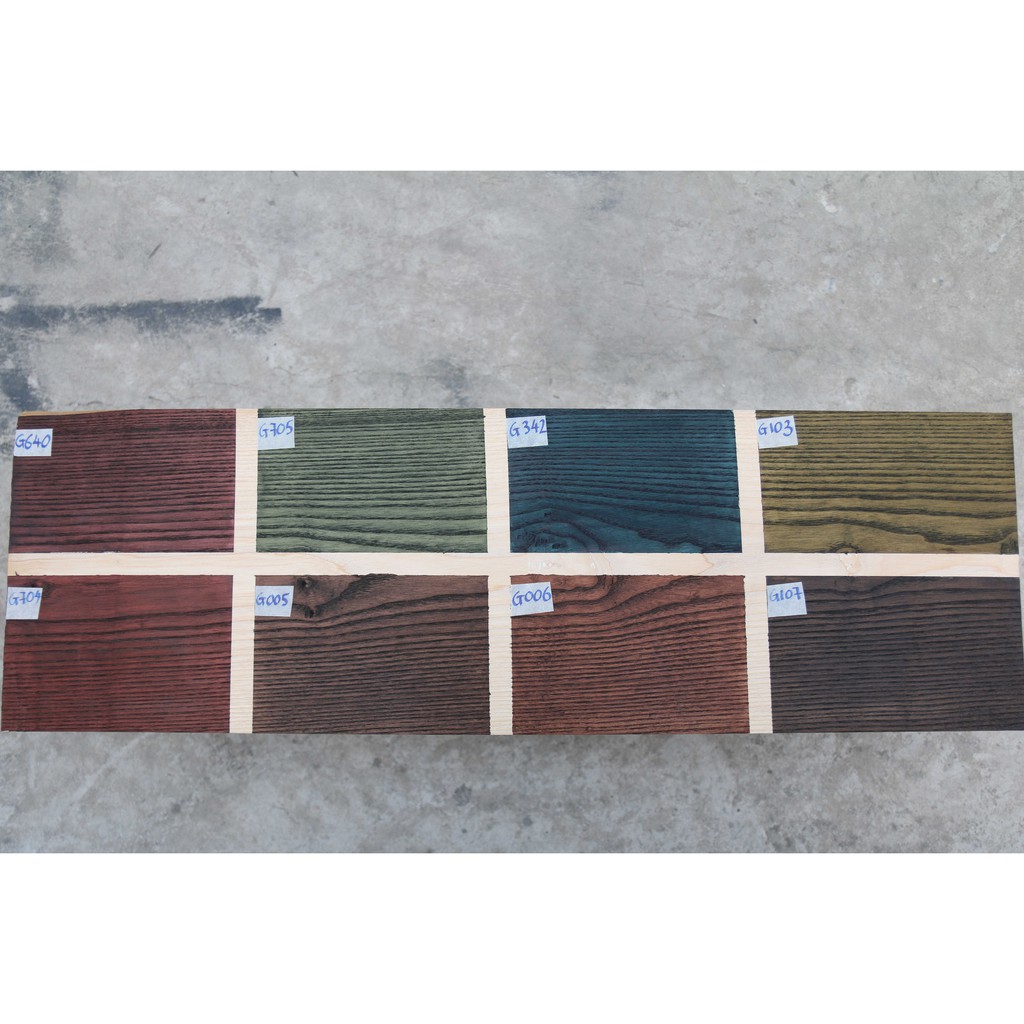 Sơn lau gỗ gốc nước Green - Bảng màu số 1- (Water-Based Wood Stain)