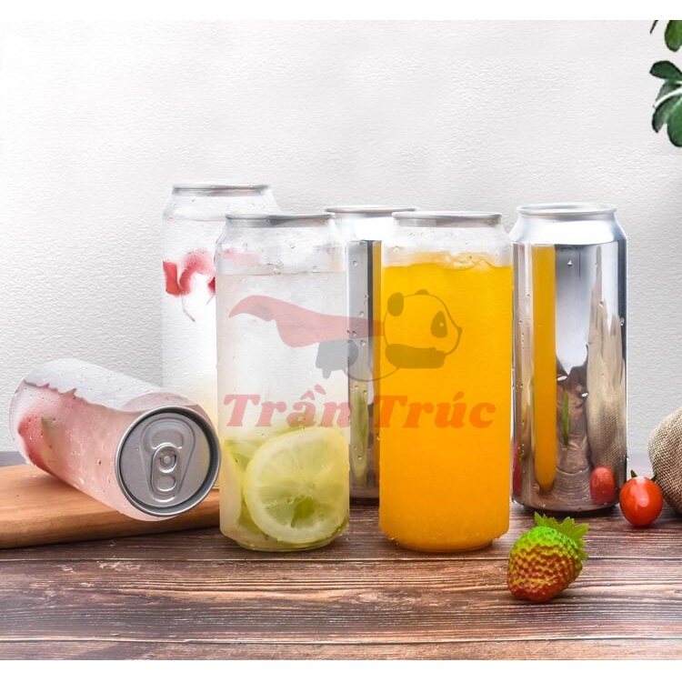 Combo 10 lon nhựa nắp nhôm bật 500ml - Chai nhựa pet nắp nhôm- ChuyensiTranTruc