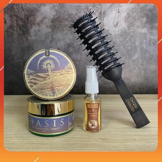 Sáp vuốt tóc oasis clay by templeton tonics + tặng lược + pre styling reuzel tonic 20ml