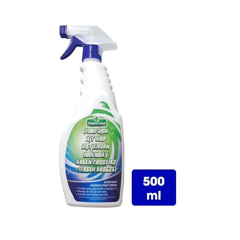 Xịt Diệt Khuẩn 🌈 HÀNG CHÍNH HÃNG 🌈 Dung dịch xịt diệt khuẩn GREEN CROSS A2 chai 500ML - Hương Tự Nhiên | Greencross