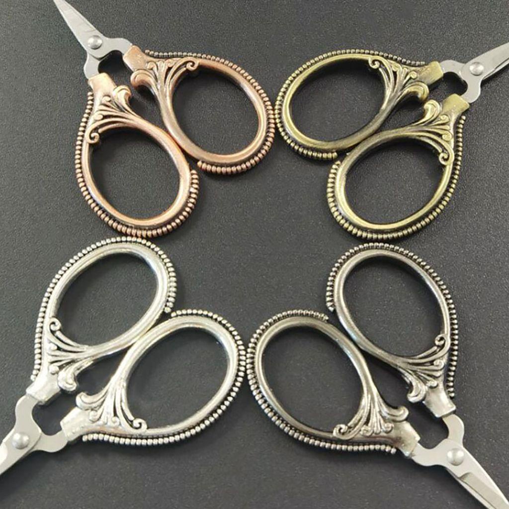 Kéo 6cm Bằng Thép Không Gỉ Màu Đồng 1 Cái Để Thêu, Làm Thủ Công