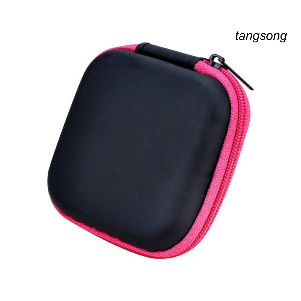 Túi đựng tai nghe / dây cáp hình vuông mini có khóa kéo tiện dụng chất liệu EVA