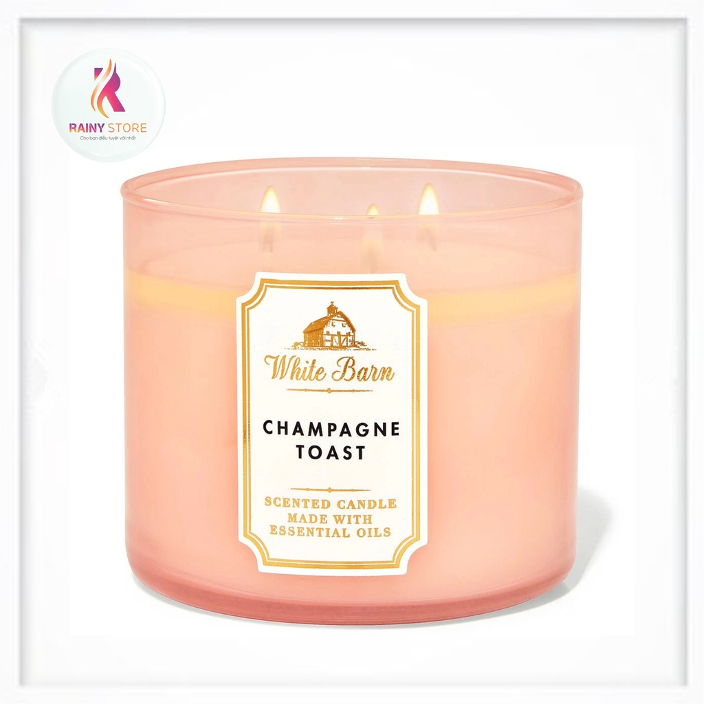 Nến thơm 3 tim Bath &amp; Body Works Champagne Toast 411g