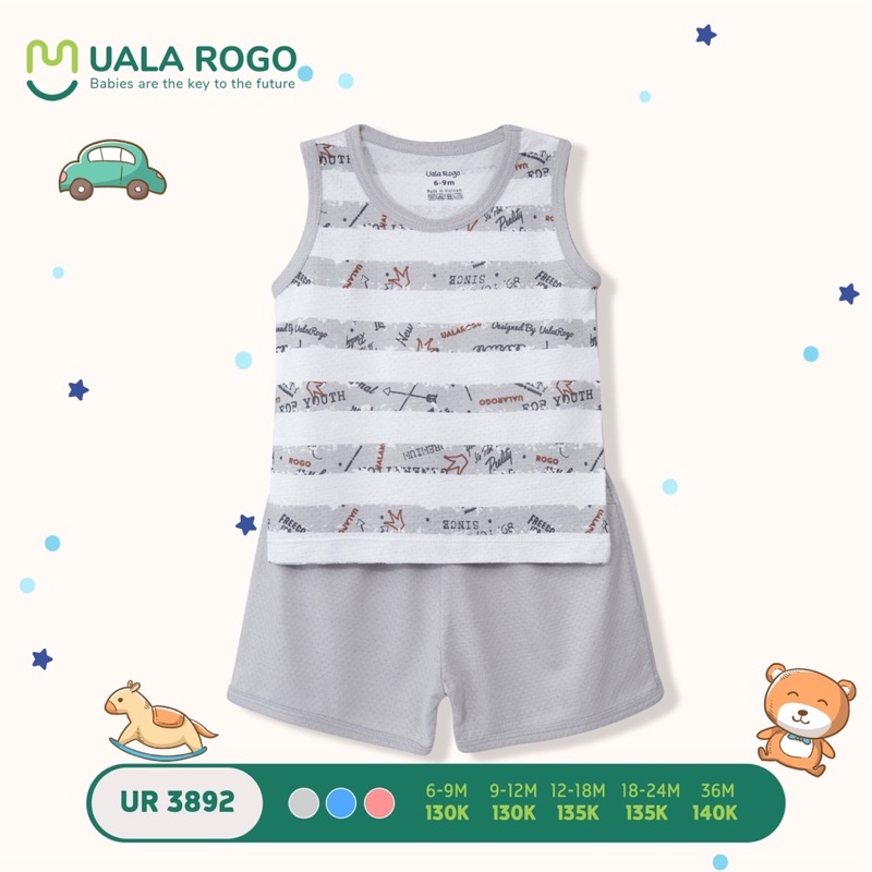 [ XẢ KHO ]Bộ Ba Lỗ Uala Rogo UR2013, UR2222, UR3892 Chất Petit Cho Bé Trai Bé Gái