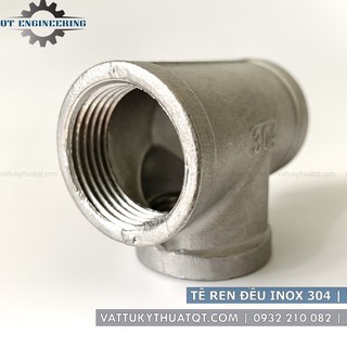 Tê Ren Đều Inox 304 | DN65,DN80,DN100 [VATTUKYTHUATQT.COM]