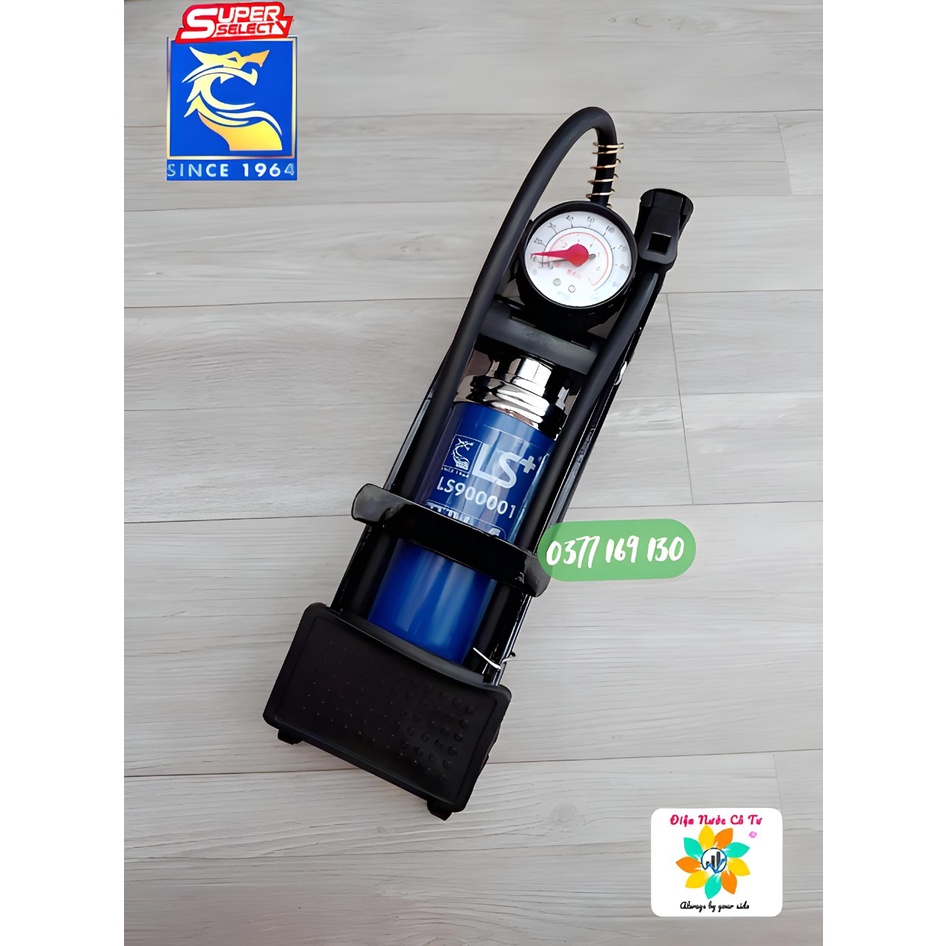 Bộ bơm hơi xe máy xe đạp xe ô tô 2 xy lanh LS